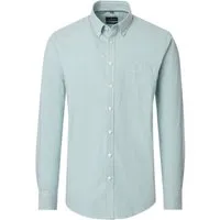 CASAMODA Langarmhemd CASAMODA Herren Freizeithemd Button-Down Comfort Grün gestreift
