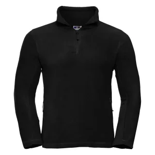 Russell Herren Outdoor Fleecepullover mit Reißverschluss am Kragen (schwarz)