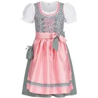 Nübler Dirndl Kinderdirndl 3-teilig Nicky in Blau von Nübler - Rocklänge knielang 3 teiliges Set aus Dirndl, Bluse und Schürze