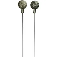 finehomegarden Gartenstecker Glaskugel grün Ø12cm+15cm Dekorative Kugel Glas Stecker Deko (2-St) 2farbig sortiert für Garten, Beet & Pflanzkübel 2Größen wählbar