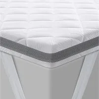BedStory, Topper 180x200 cm Matratzentopper H3/H4 oder H5/H6 für 80x200–200x200 cm, 7.5 cm hoch, mittelharter Schaum, (Packung), Gel-Schaum, atmungsaktiver Steppstoff, doppelte Rutschfestigkeit
