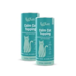 KatKare Vital Toppings Calm Cat - Gefriergetrocknetes Topping mit Superfoods, Prä- und Postbiotika für die innere Ruhe deiner Katze, 90g 2x90 g