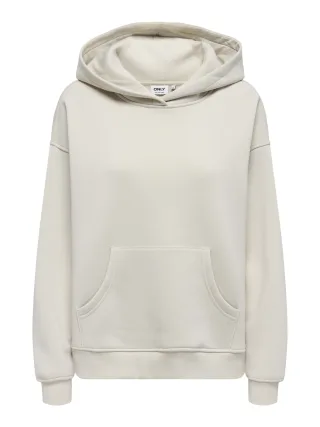 ONLY - ONLKELLY L/S HOODIE CS SWT Pumice Stone - Gr. - M