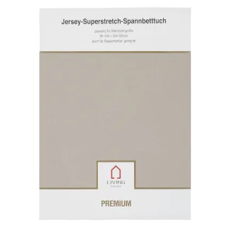 LIVING DREAMS - Jers.Elasthan-Spannbet.PREMIUM taupe 201 - Gr. - 150