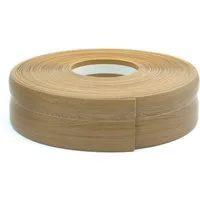 DQ-PP Sockelleiste DQ-PP WEICHSOCKELLEISTE 5m, 32x23mm, selbstklebend, Gummileiste, PVC, Sockelleiste, Abschlussleiste, Bodenleiste, Winkelprofil