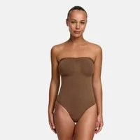 cfab Shaping-Body Trägerloser Bodysuit Sculpting Shapewear mit Slip-Caramel-3XL (1-tlg)