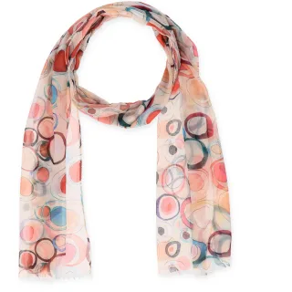 Halsüberkopf Accessoires - 45x180 Schal Fun Circles beige - Gr. - OS
