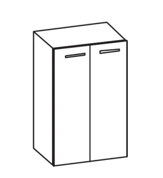Artiqua 400 Midischrank, Weiß Glanz, 400-M2T-1-60-7050-68 400-M2T-1-60-7050-68