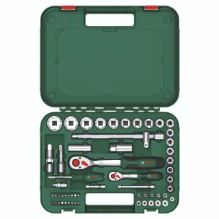 Bosch 1/4 Zoll + 1/2 Zoll Ratschen, 57-teiliges Set - 1600A02Z9G