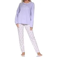 Normann Pyjama Normann Damen Schlafanzug langarm Pyjama in Tupfen Punkte Optik