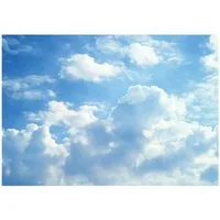 Wallarena Fototapete Vlies Himmel Wolken Natur Blau Schlafzimmer, Wohnzimmer 350x250 cm, glatt, Dreidimensional, 350 x 250 cm