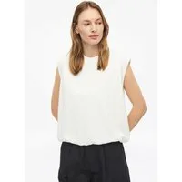 s.Oliver Kurzarmshirt T-Shirt Ärmelloses Shirt aus Interlockjersey mit Ballonsaum
