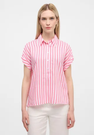 ETERNA - Bluse Leinen Kurzarm pink - Gr. - 36/Kurzarm