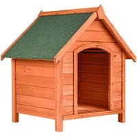 tectake Hundehütte Hundehaus Bailey 72x65x83cm, aus lasiertem Holz