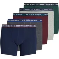 Jack & Jones PlusSize Boxershorts JACOLIVER mit elastischem Bund und Stretch (Packung, 5-St) unifarben, casual, regular fit, Baumwollmischung