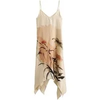 Next Midikleid Träger-Midikleid mit Zipfelsaum (1-tlg)