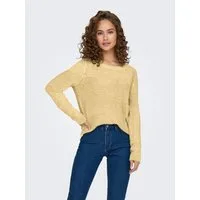 ONLY Strickpullover ONLGEENA XO L/S PULLOVER KNT NOOS Materialmix, regular fit