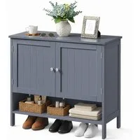 VASAGLE Schuhschrank Schuhregal, Schuhaufbewahrung, freistehender Schrank höhenverstellbaren Ablagen, 35 x 80 x 70 cm / 35 x 120 x 70 cm