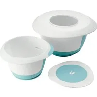 keeeper Rührschüssel marla, Kunststoff, (Set, 4-tlg), 4-in1, mit Spritzschutz, Teigschaber, Saugnapf, Anti-Rutsch-Oberfläche