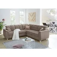 Jockenhöfer Gruppe Ecksofa Udine L-Form, B: 263 cm, mit Bettfunktion, Bettkasten, Kopfteilverstellung & Zierkissen