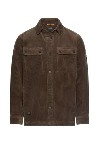 camel active - Cord Overshirt aus 100% Baumwolle olive brown - Gr. - XL