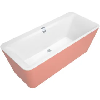 Villeroy und Boch Squaro Edge 12 Oval-Badewanne Q180SQE7PDBCV01 180x80cm, weiß, mittig, freistehend, Schürze Colour on Demand