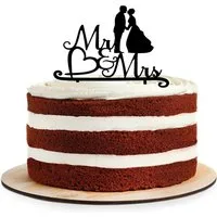 AREA17 Tortenstecker Cake Topper aus Acryl zur Hochzeit, Mr & Mrs, (Kuchendeko Tortenstecker, verschiedene Farben, Kuchendekoration und Tortenschmuck), 100% Made in Germany