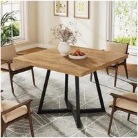 Tribesigns Esstisch 80 cm Quadratischer Küchentisch für 2, mit Metallfuß, für Esszimmer
