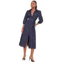 LIPSY Midikleid Lipsy Strukturiertes Midi-Hemdblusenkleid (1-tlg)