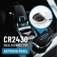 ABSINA CR2430 Knopfzelle 25er Pack - CR 2430 3V Knopfzellen, Knopfbatterie Knopfzelle, (1 St)
