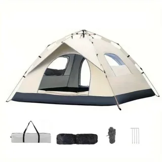 Xmund Outdoor Automatic 3-4 People Double 2 Single Home Sun Protection Insect Protection Indoor Small House Adult Childr