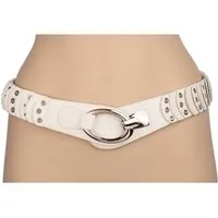 Cassandra Accessoires Taillengürtel "White" Stretchgürtel mit silbernem Ringverschluß