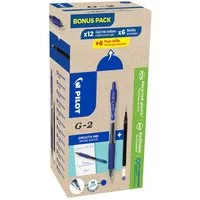 PILOT Tintenroller Greenpack Gelschreiber-Set blau/transparent 04 mm Schreibfarbe: blau 1