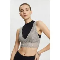 ONLY Spitzentop ONLCHLOE – Spitzen-Bra mit gepolsterten Cups und Stretch regular fit, feminin, Spitze, Kunstfaser, V-Ausschnitt