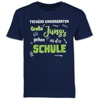 Shirtracer T-Shirt Tschüss Kindergarten Große Jungs gehen in die Schule Einschulung Junge Schulanfang Geschenke
