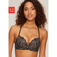 JETTE Push-up-BH mit raffinierten Trägern in Bänder-Optik, sexy Dessous