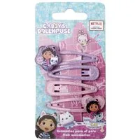 Cerda Haarspange Gabby’s Dollhouse Set 4 bunte Clips für Kinder & Mädchen, 4-tlg.