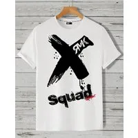 RMK T-Shirt Herren Shirt Basic Rundhals mit X Aufdruck