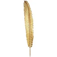 Dekoleidenschaft Wanddekoobjekt Wandhänger "Feder" aus Metall, gold, 99 cm hoch, Wandschmuck Goldfeder, Dekohänger, Metalldeko zum Aufhängen, Wandhänger, Wandbild golden