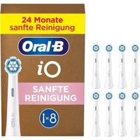 Braun Aufsteckbürsten iO Sanfte Reinigung Aufsteckbürsten – Original Ersatzbürsten für, elektrische Oral-B iO Zahnbürsten – 8 Stück –, 4000 weiche Borsten für empfindliches, Zahnfleisch – Farbindikator für rechtzeitigen Wechsel