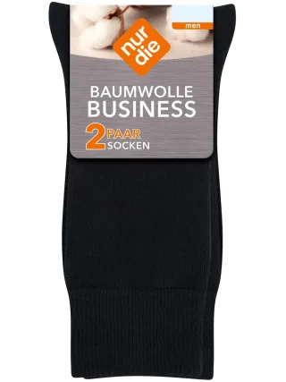 NUR DIE Herren Socken Baumwolle Business 2er Pack