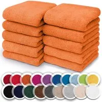 NatureMark Seiftuch 10er-Set Seiftücher 30x30cm 100% Baumwolle, (10-St), Frottier Waschlappen Seiflappen 30 x 30 cm, Terrakotta