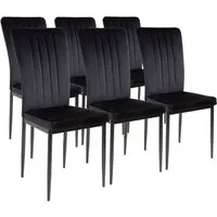 Albatros International Esszimmerstuhl Esszimmer Stühle 4 er Set MODENA, Stuhl Stühle Esszimmerstühle, Küche (6er Set, Schwarz, Samt Bezug), Küchenstuhl Küchenstühle Essstühle für den Esstisch Ess Stühle
