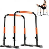 kehot Liegestützgriffe Dip-Station höhenverstellbar mit 3 Trainingshöhen (78–98 cm Barrenständer für Dips und Körpergewichtstraining, Rutschfeste Schaumstoffgriffe für mehr Trainingskomfort), Kompakte Dip-Barren für Home Gym und Calisthenics
