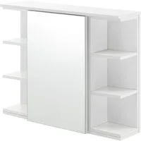 en.casa Badezimmerspiegelschrank »Harstad« Wandschrank mit verspiegelter Tür 64x80x20 cm Weiß
