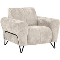 Beautysofa Sessel mit Metallbeine in Schwarz VOLARE (modernes Design, Rücken mit Hauptstoff), viele Farbvarianten, auch im Set mit Sofas erhältlich