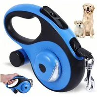 BlingBin Hundeleine Automatische Leine mit Kotbeutelhalterung, Führleine, Trainingsleine, ABS+TPE (1er Set, 1-tlg., 8 m lange Rollleine Hundeleine), für Training und Spaziergänge, für kleine, mittelgroße und große Hunde