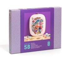 DJECO Kreativset Atelier 58 Perlenstickerei DIY Set mit Rahmen & Anleitung