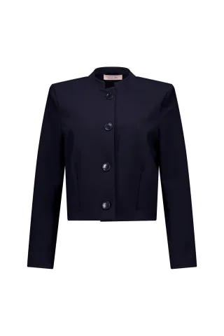 Studio Anneloes - Joline bonded jacket dark blue - Gr. - S