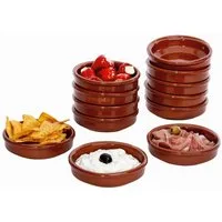 MamboCat Tapas-Schale 12er Set Cazuela Ton-Schale Bruno Ø 12cm Größe S Mittelalter, Ton